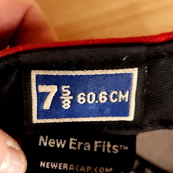 New Era Vintage Boston Red Sox Red White State Logo Embroidered Fitted 7 5/8 Hat - Picture 8 of 9